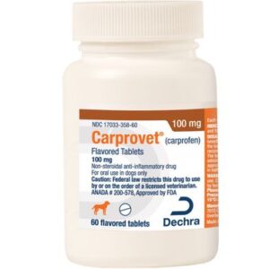 Buy Carprovet (Carprofen) Flavored Tablets 100mg 60 Count