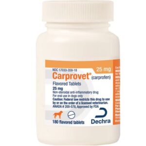Buy Carprovet (Carprofen) Flavored Tablets 25mg 180 Count