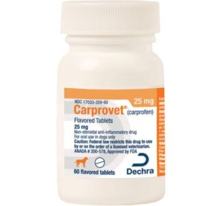 Buy Carprovet (Carprofen) Flavored Tablets 25mg 60 Count
