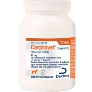 Buy Carprovet (Carprofen) Flavored Tablets 75mg 180 Count